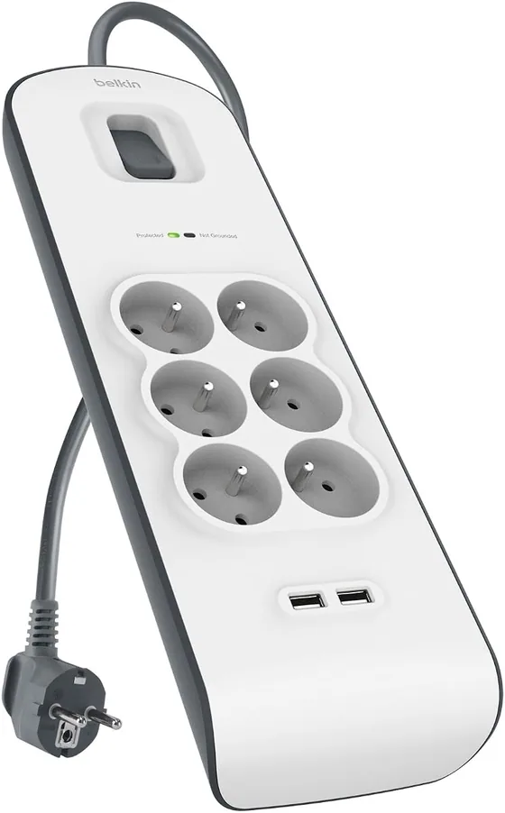Multiprise parafoudre Belkin 6 prises + 2 USB-A — vue 2