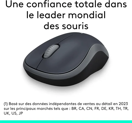 Souris sans fil Logitech M185 — vue 2