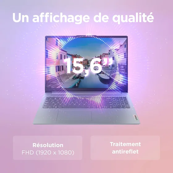Lenovo IdeaPad Slim 3 15,6″ — Ryzen 5 40 — portable polyvalent — vue 2