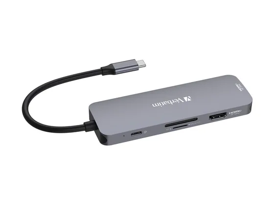 Hub USB-C 8-en-1 Verbatim, HDMI 8K et charge 100 W — vue 3