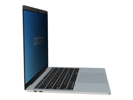 Filtre de confidentialité DICOTA pour MacBook Pro 13″ — vue de trois-quarts gauche