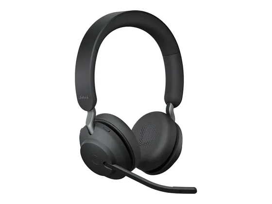 Jabra Evolve2 65 UC — micro-casque Bluetooth sans fil — vue de trois-quarts gauche