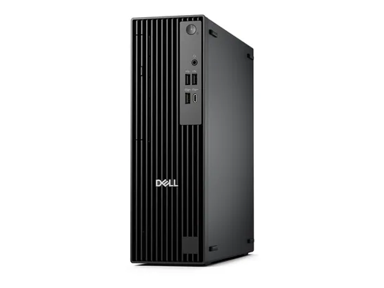 Dell Pro Slim — Core Ultra 5 · 8 Go — PC fixe compact — vue de trois-quarts droite
