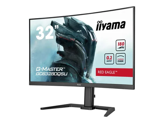 GCB3280QSU-B2 — écran 31,5″ incurvé — vue de trois-quarts droite