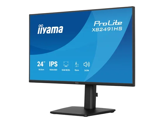 XB2491HS-B1 — écran 23,8″ Full HD 120 Hz — vue de trois-quarts droite
