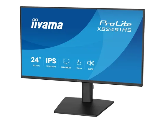 XB2491HS-B1 — écran 23,8″ Full HD 120 Hz — vue de trois-quarts droite