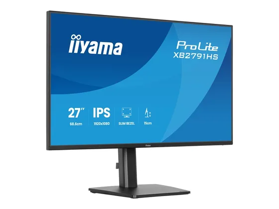 XB2791HS-B1 — écran 27″ Full HD 120 Hz — vue de trois-quarts gauche
