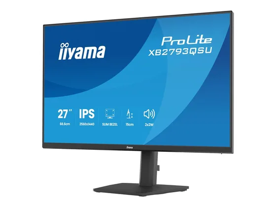 XB2793QSU-B1 — écran 27″ QHD — vue de trois-quarts droite