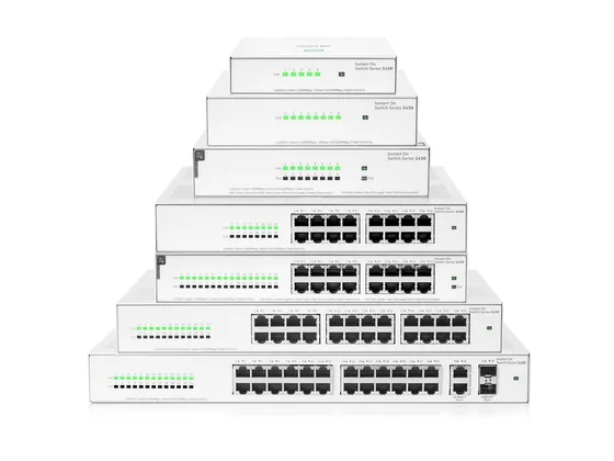 Switch 8 ports PoE+ HPE Instant On 1430, 64 W, sans ventilateur — vue 3