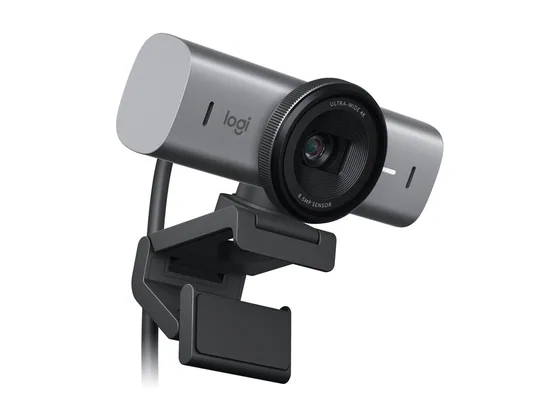 Logitech MX Brio 705 for Business — webcam 4K — vue de trois-quarts gauche